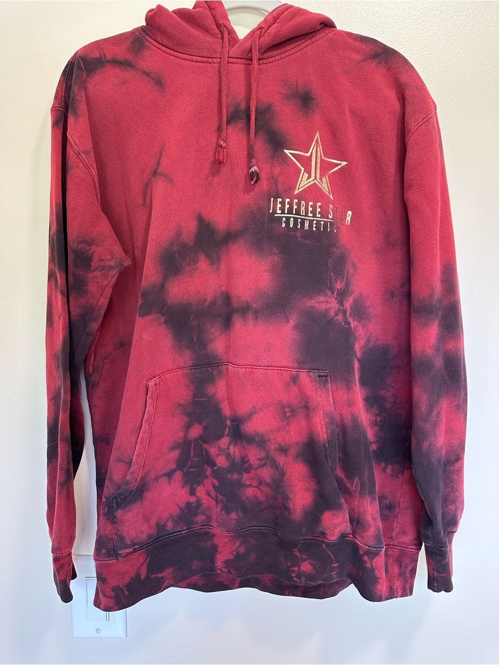 Jeffree Star Red and Black Tie Dye Pullover Hoodie Vampire Blood